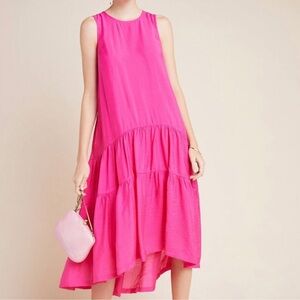Anthropologie Maeve Marlene Tiered Midi Dress